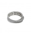 David Yurman Anneau Crossover silver and diamonds ring