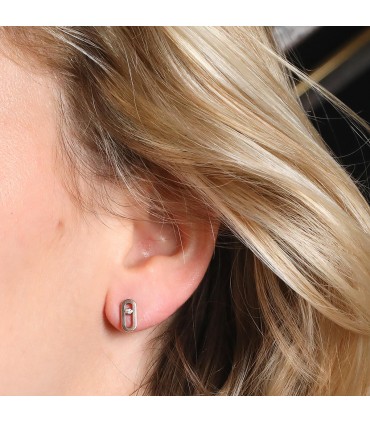 Messika Move Uno diamonds and gold earrings