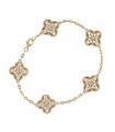 Van Cleef & Arpels Alhambra diamonds and gold bracelet
