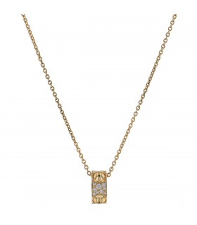 Louis Vuitton Empreinte diamonds and gold necklace