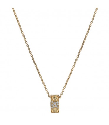 Louis Vuitton Empreinte diamonds and gold necklace