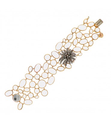 H. Stern rock crystals, diamonds and 18k gold bracelet