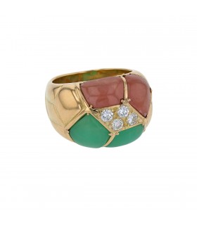 Van Cleef & Arpels chrysoprase, tourmaline, diamonds and 18k gold ring