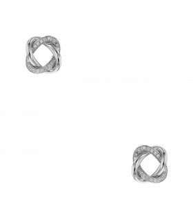 Poiray Tresse diamonds and gold earrings