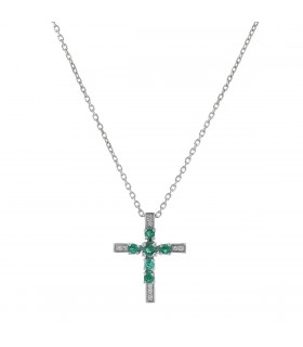 Gold, emeralds and diamonds necklace