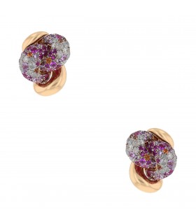 Pomellato Tango diamonds, sapphires and gold earrings