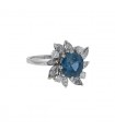 Bague or, saphir, diamants