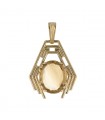 Citrine and gold pendant