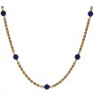 Collier or, lapis lazuli