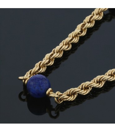 Collier or, lapis lazuli