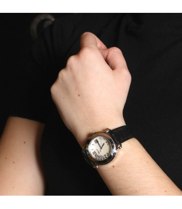 Chopard Happy Sport stainless steel, diamonds and mother-of-pearl watch