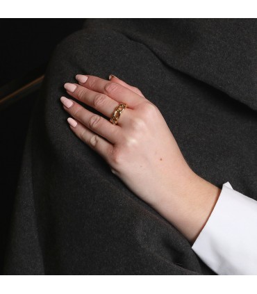 Bague gourmette or
