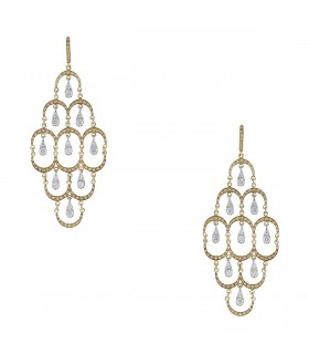 Boucles d’oreilles or, diamants