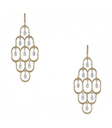 Boucles d’oreilles or, diamants