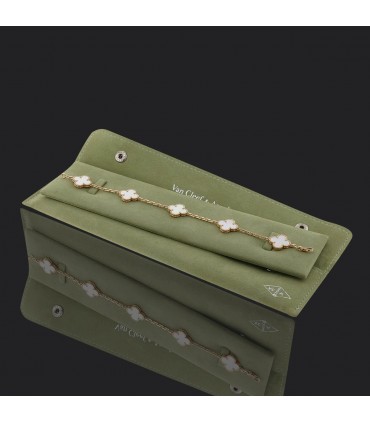 Van Cleef & Arpels Vintage Alhambra mother of pearl and gold bracelet