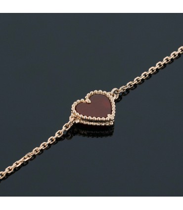 Van Cleef & Arpels Sweet Hearts cornaline and gold bracelet