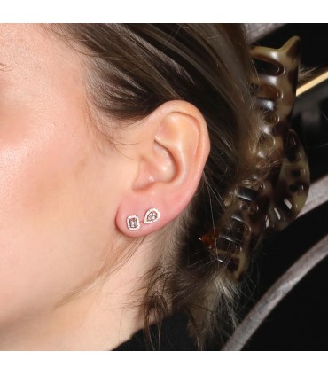 Messika My Twin diamonds and gold earrings