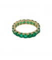 Emeralds and gold ring