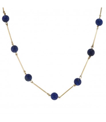 Gold and lapis lazuli necklace