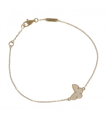 Van Cleef & Arpels Sweet Alhambra Papillon mother of pearl and gold bracelet