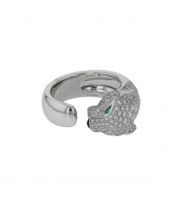 Cartier Panthère diamonds, emeralds, onyx and gold ring