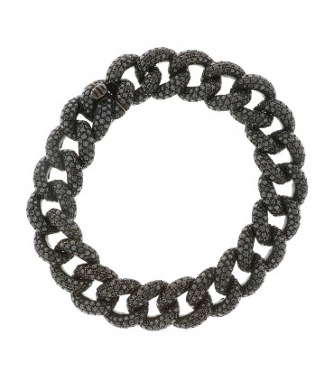 Gold and black diamonds bracelet