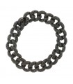 Bracelet or, diamants noirs
