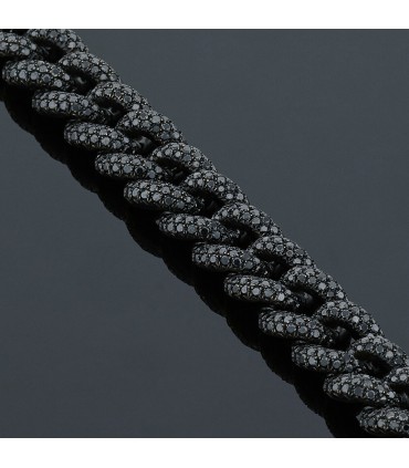 Gold and black diamonds bracelet