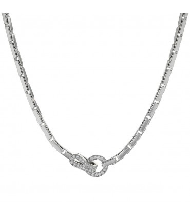 Cartier Agrafe diamonds and gold necklace