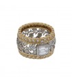 Buccellati two tones gold and diamonds ring