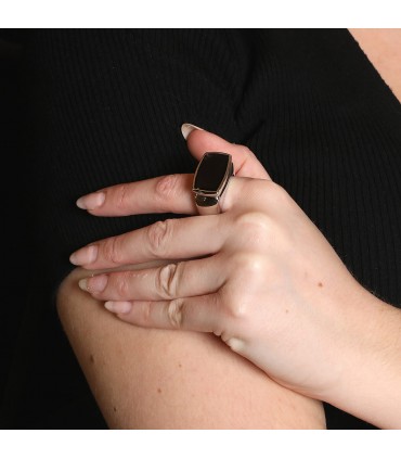 Fred gold and quartz ring