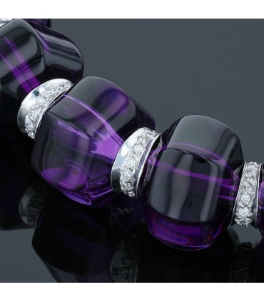 Baccarat crystals, diamonds and gold necklace