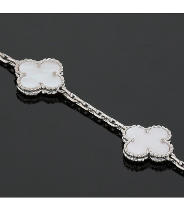 Van Cleef & Arpels Vintage Alhambra mother of pearl and gold bracelet
