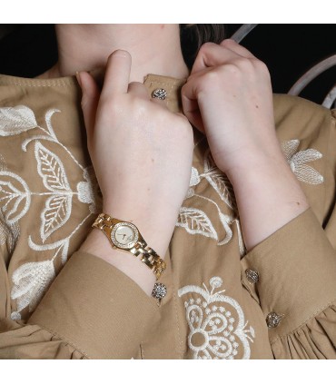 Gold and diamonds watch