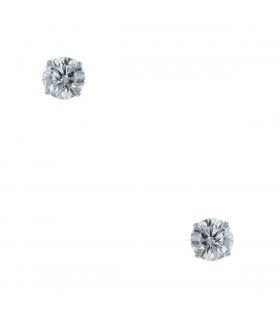 Boucles d’oreilles or, diamants