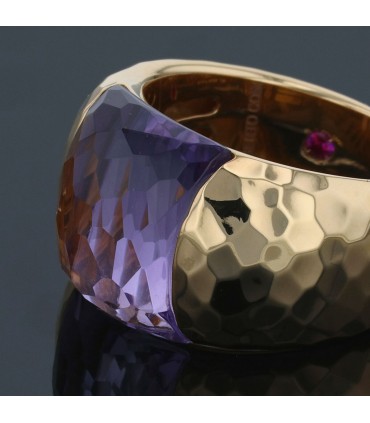 Roberto Coin amethyst and gold ring