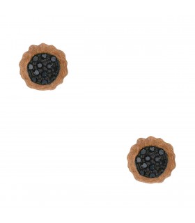 Luis Navarro black diamonds and gold earrings