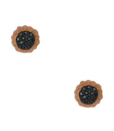Luis Navarro black diamonds and gold earrings