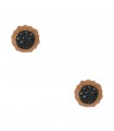 Luis Navarro black diamonds and gold earrings