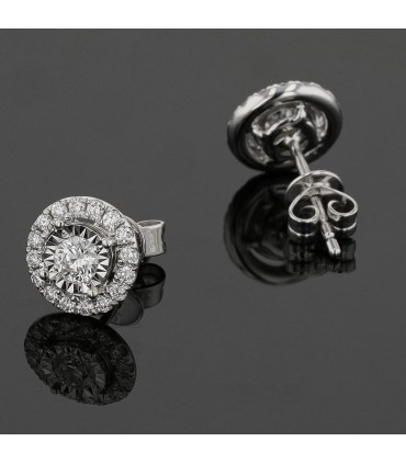 Boucles d’oreilles or, diamants