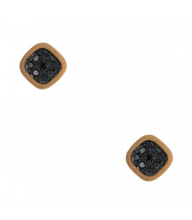 Luis Navarro black diamonds and gold earrings