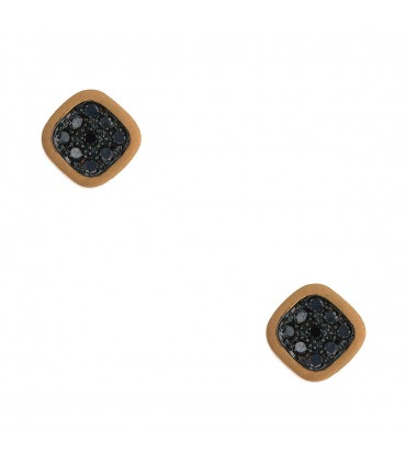 Luis Navarro black diamonds and gold earrings