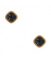 Luis Navarro black diamonds and gold earrings