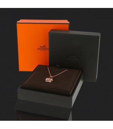 Hermès Amulettes Constance diamonds and gold necklace