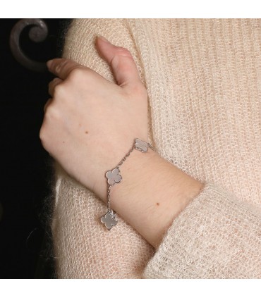 Van Cleef & Arpels Vintage Alhambra mother of pearl and gold bracelet