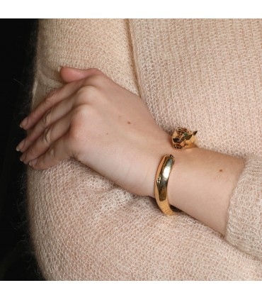 Cartier Panthère onyx, garnets and gold bracelet