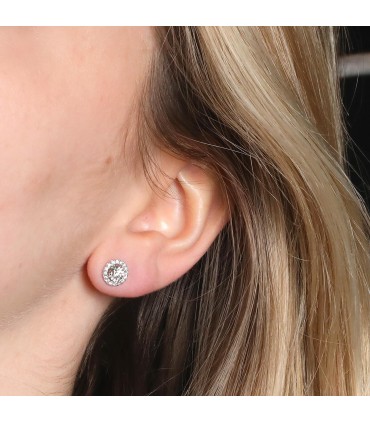 Boucles d’oreilles or, diamants