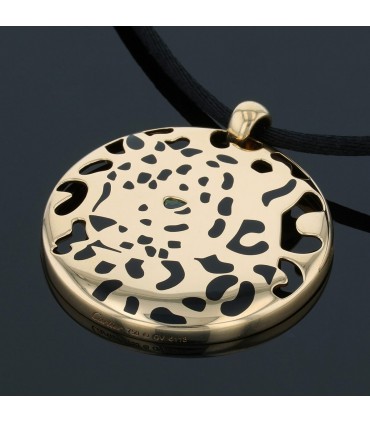 Cartier Panthère lacquer, garnet and gold necklace