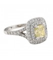 Bague solitaire or et diamant jaune