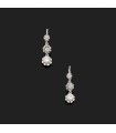 Boucles d’oreilles or, platine et diamants